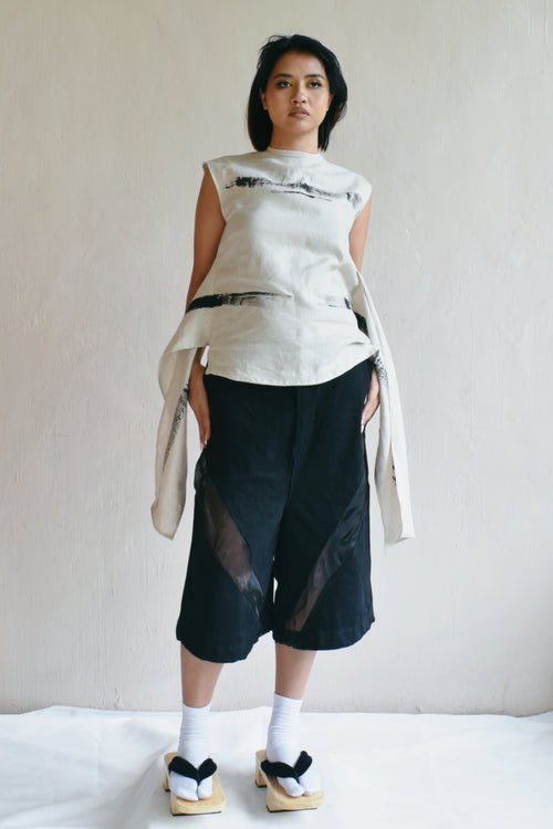 Linen Tie up Top