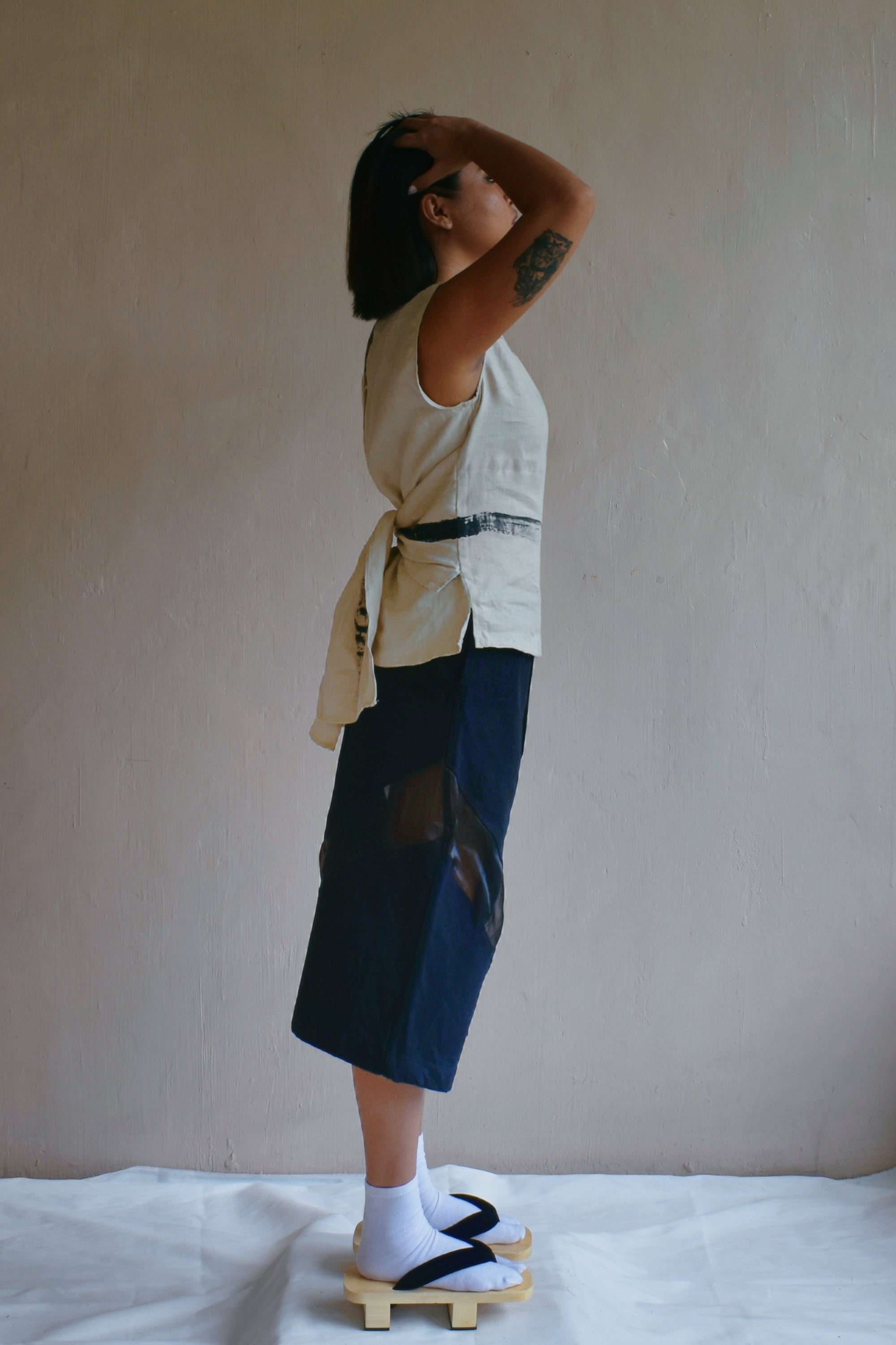 Linen Tie up Top